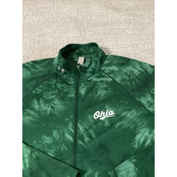 Ohio Green Tie Dye Quarter Zip Pullover Jacket Women’s Size Medium,EUC - Picture 3 of 10